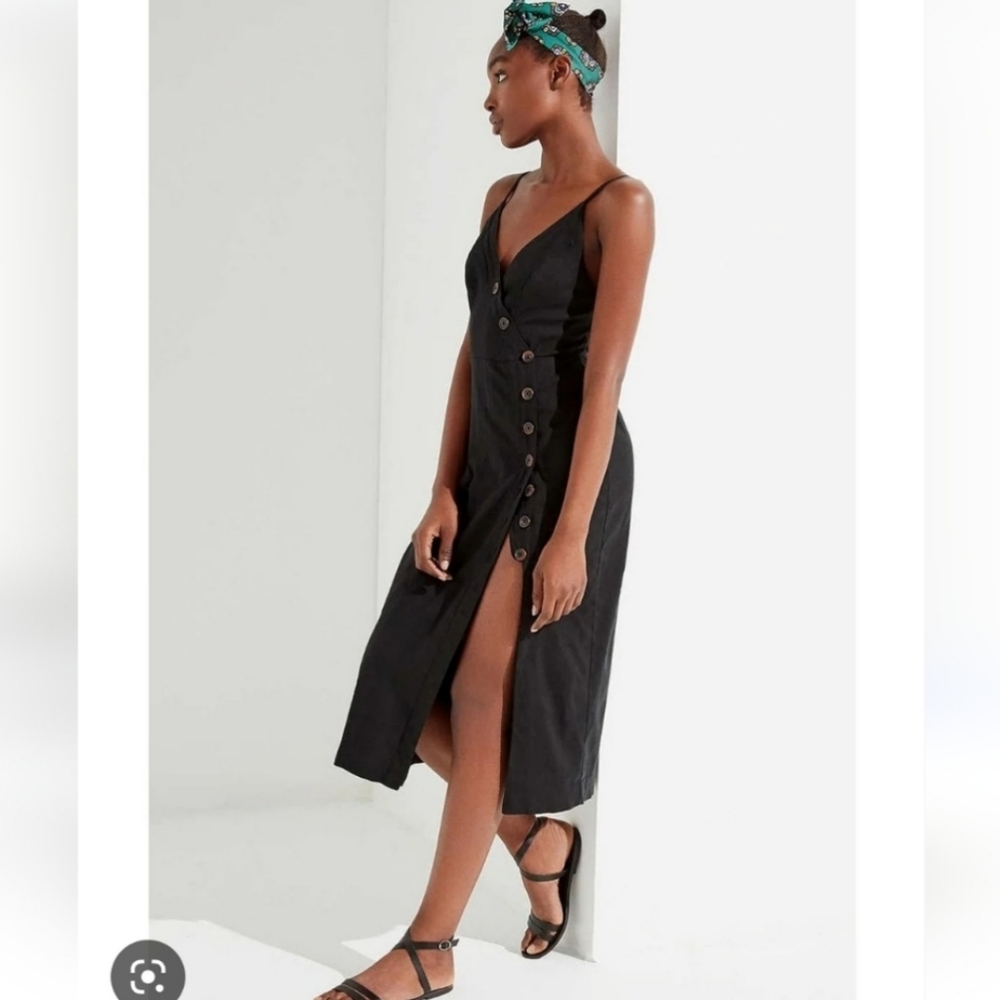 UO Amber linen midi dress